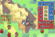 A triangle attack, with Florina initiating the battle.