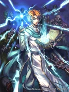 Artur battling Monsters in Za'ha Woods by Kotetsu Kinoshita for Fire Emblem 0 (Cipher).
