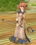 Genny's battle model as a Cleric in Echoes: Shadows of Valentia.