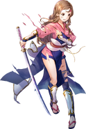 Hana illustrated by Fuzichoco appears in Fire Emblem Heroes.