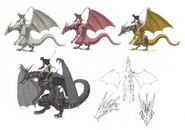 Concept artwork of the Wyvern mounts from Fire Emblem: Path of Radiance.