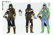 Concept artwork of the male Archer class from Fire Emblem: Three Houses.