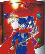 Marth, Caeda, and Nyna as they appear in the Shadow Dragon Manga