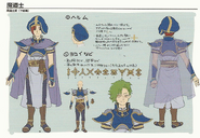 Concept artwork of the male variant of the Mage class from Echoes: Shadows of Valentia.