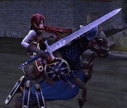 Selena wielding the Silver Sword in Fates.