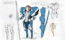 Concept artwork of the female variant of the General class from Awakening.