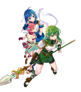 Artwork of Palla, Catria and Est as the Sisterly Trio from Fire Emblem Heroes by hanekoto.