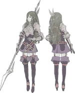 Concept artwork of various Sumia designs.