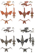 Concept artwork of the Wyvern mounts from Fire Emblem: Radiant Dawn.