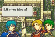 Ephraim recruiting both Forde and Kyle (The Sacred Stones).