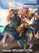 Ilustración de Forrest en Fire Emblem 0 (Cipher) por Akira Fujikawa.