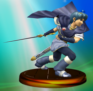 Marth's All-Star Mode Trophy from Super Smash Bros. Melee.