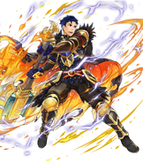 Artwork of Resplendent Hector from Fire Emblem Heroes.