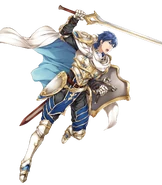 Artwork of Chrom (Knight Exalt) from Fire Emblem Heroes by Yamada Kotaro.
