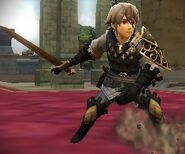 Battle model of Laslow, a male Mercenary from Fates.
