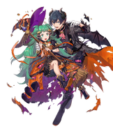 Artwork of Male Byleth & Sothis as the Bound-Spirit Duo from Fire Emblem Heroes by azu-taro.