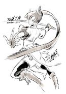 A sketch of Lyn by Rika Suzuki for Fire Emblem 0 (Cipher).