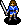 Map sprite of a female Myrmidon from Shin Monsho no Nazo.