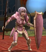 Battle model of Effie, a female Knight from Fates.