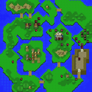 Chapter 15 map from Fire Emblem: Mystery of the Emblem.