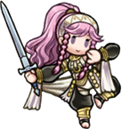 Olivia's sprite as the Blushing Beauty in Heroes.