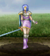 Sasha's battle model as a Princess, dismounted Pegasus Knight, Dragon Knight.