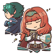 Celica and Alm from the Fire Emblem Heroes guide.