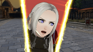 Edelgard's critical cut-in in the unmasked Flame Emperor class.