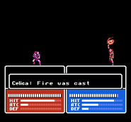 Celica casting Fire in Gaiden.