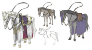 Concept artwork of a horse from Path of Radiance.