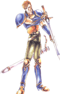 Artwork oficial de Chulainn en Fire Emblem: Genealogy of the Holy War.