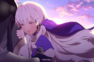 CG artwork of Lysithea's S Support with male Byleth (Pre-1.1.0).