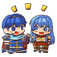Caeda and Marth from the Fire Emblem Heroes guide.