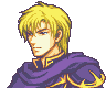 Perceval's portrait in Binding Blade.