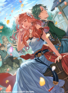 Artwork of Celica in Fire Emblem 0 (Cipher) by Ayaka Kato.