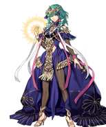 Artwork of Brave Female Byleth from Fire Emblem Heroes by Fujisaka Kimihiko.