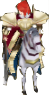Map sprite of Titania as an Axe Paladin from Radiant Dawn.