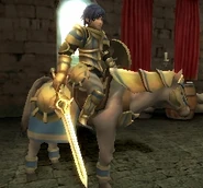 Chrom's battle model as a Paladin in Awakening.