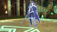 Chrom's battle model as an Emblem in Engage.