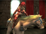 Battle model of Sully, a female Cavalier from Awakening.