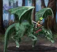 Battle model of Frau, a female Dragon Knight from TearRing Saga.