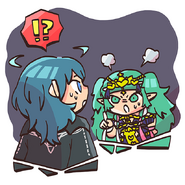 Female Byleth and Sothis from the Fire Emblem Heroes guide.