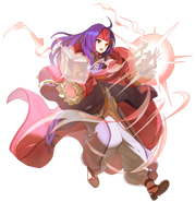 Artwork de Sanaki usando su habilidad en Fire Emblem Heroes.