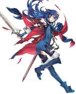 Artwork de Lucina con poca vida en Fire Emblem Heroes.