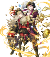 Artwork of Veronica and Xander as Harmonic Pirates from Fire Emblem Heroes by PenekoR.