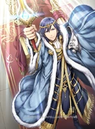 Artwork of Chrom in Fire Emblem 0 (Cipher) by Kotaro Yamada.