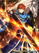 Artwork of Eliwood in Fire Emblem 0 (Cipher) by Sachiko Wada.