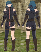 Battle model of a female thief in Fire Emblem Three Houses.