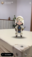 AR Camera effect featuring Kiran available on Nintendo's official Instagram.