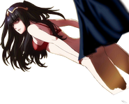 CG still of Tharja in the North American version of the Summer Scramble DLC episode.